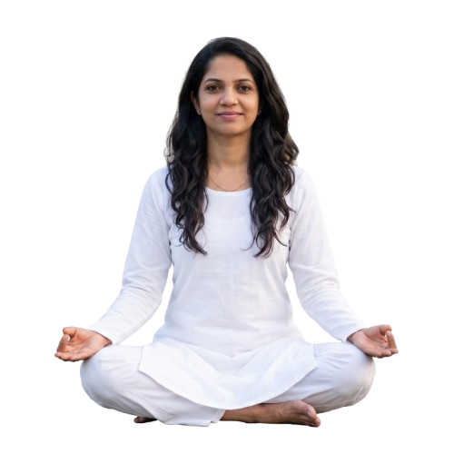 Neha Jiswal seated in meditation